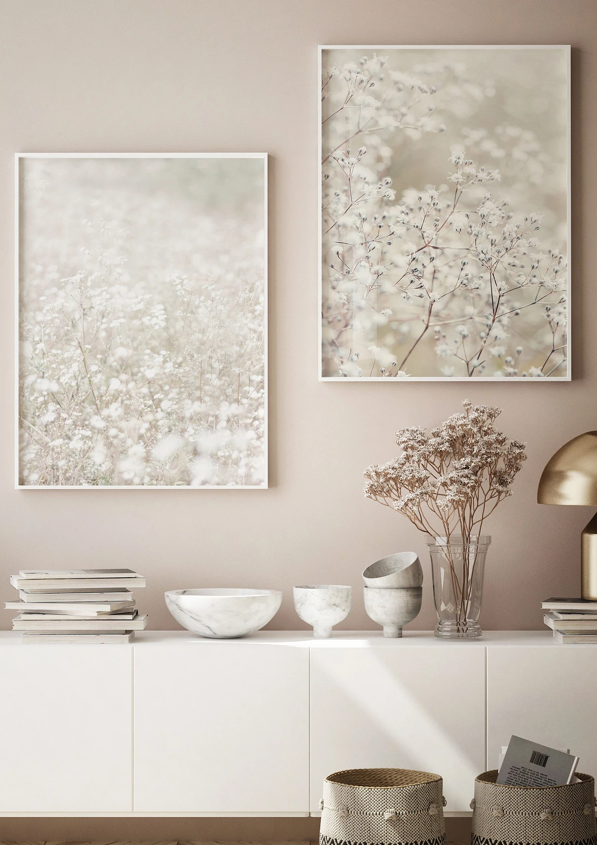 Kwiecisty dywan bieli