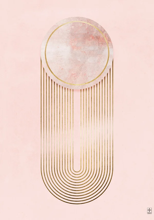 Eleganckie Abstrakcje: Różowe Koło