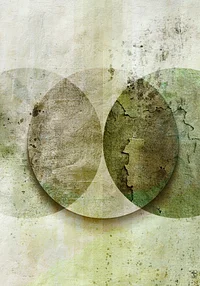 Abstrakcja z Zielonymi Okręgami: Plakat Artystyczny