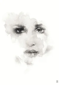 Twarz kobiety. Plakat artystyczny.