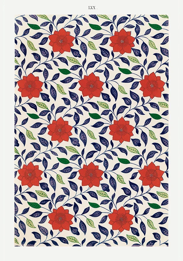 Wzór kwiatowy, chiński ornament II